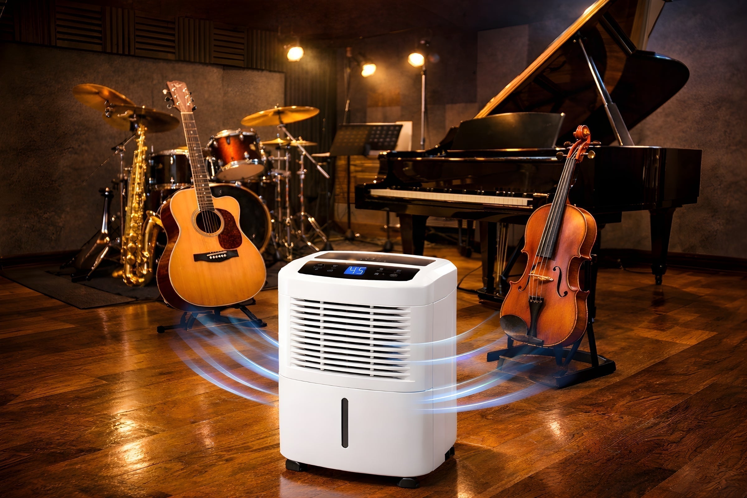 Why Dehumidifiers Are Essential for Preserving Musical Instruments in Theaters, Stores & Studios